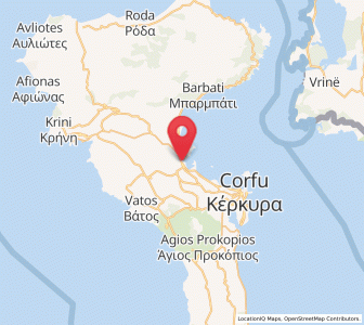 Map of Gouviá, Ionian Islands