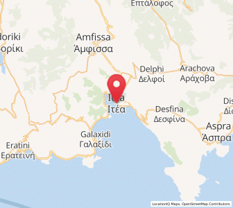Map of Itéa, Central Greece