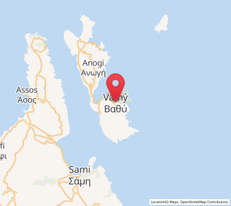 Map of Itháki, Ionian Islands