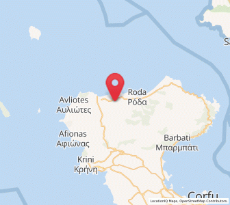 Map of Karousádes, Ionian Islands