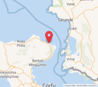 Map of Kassiopi, Ionian Islands
