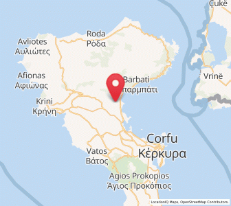 Map of Káto Korakiána, Ionian Islands