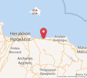 Map of Kokkíni Cháni, Crete