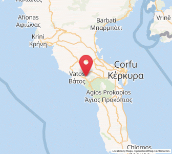 Map of Kokkínion, Ionian Islands