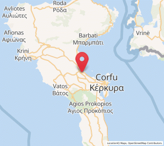 Map of Kontokáli, Ionian Islands