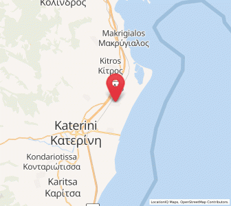 Map of Korinós, Central Macedonia