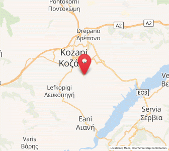 Map of Krókos, West Macedonia