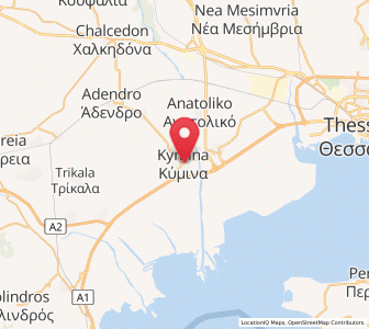 Map of Kýmina, Central Macedonia