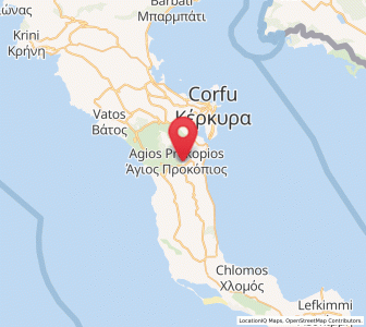 Map of Kynopiástes, Ionian Islands