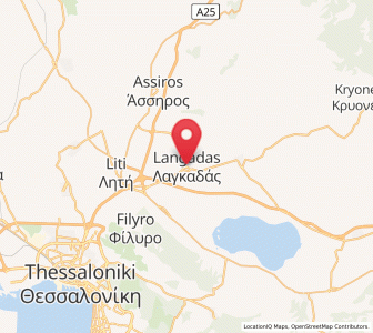 Map of Lagkadás, Central Macedonia