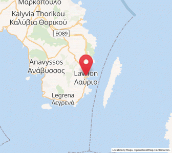 Map of Lávrio, Attica