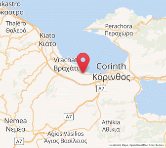 Map of Lékhaio, Peloponnese