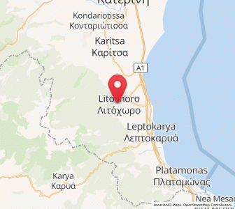 Map of Litóchoro, Central Macedonia
