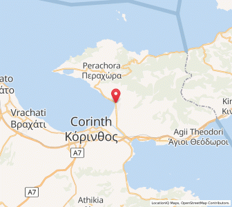 Map of Loutráki, Peloponnese