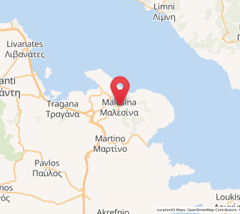 Map of Malesína, Central Greece