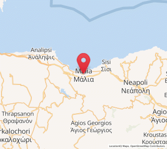 Map of Mália, Crete