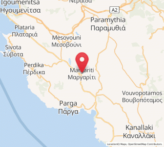 Map of Margaríti, Epirus
