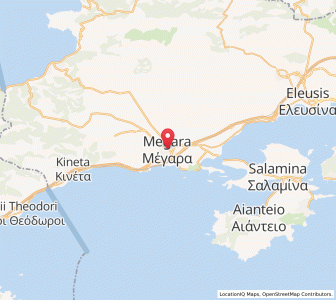 Map of Mégara, Attica