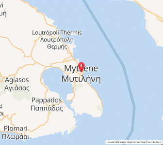 Map of Mytilene, North Aegean