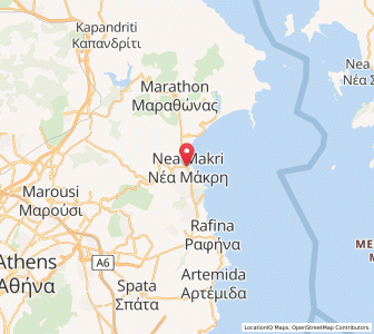 Map of Néa Mákri, Attica