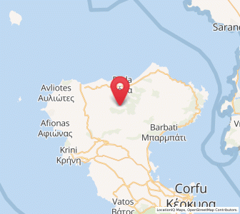 Map of Nýmfes, Ionian Islands