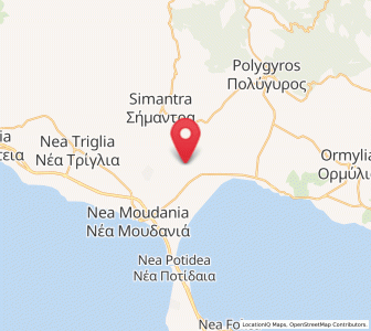 Map of Ólynthos, Central Macedonia