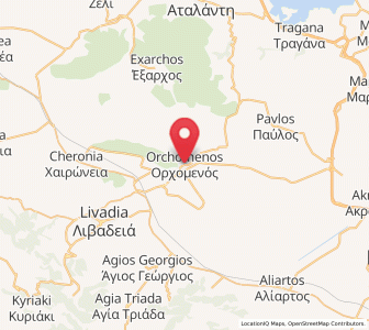 Map of Orchomenós, Central Greece