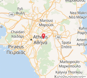 Map of Papágou, Attica