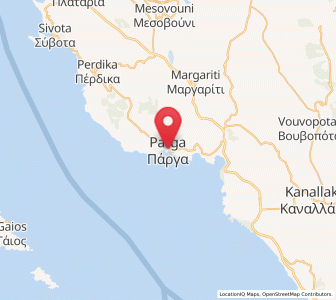 Map of Párga, Epirus