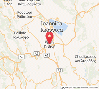 Map of Pediní, Epirus