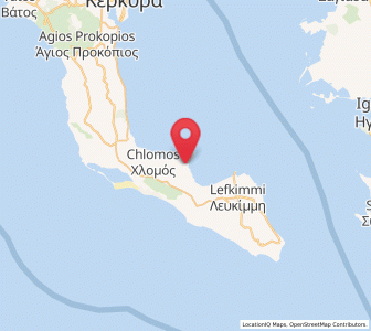 Map of Petrití, Ionian Islands