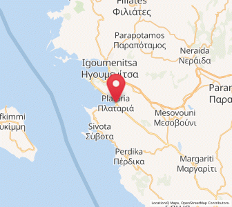 Map of Platariá, Epirus