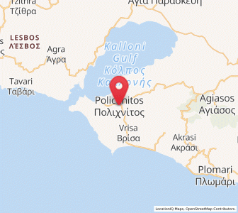 Map of Polichnítos, North Aegean