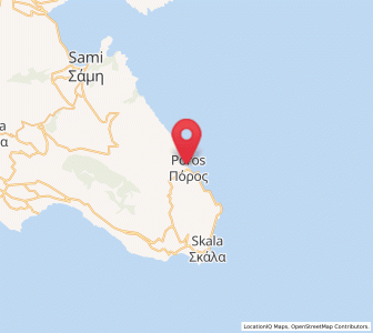 Map of Póros, Ionian Islands