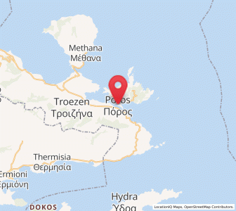 Map of Póros, Attica