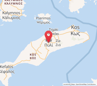 Map of Pylí, South Aegean