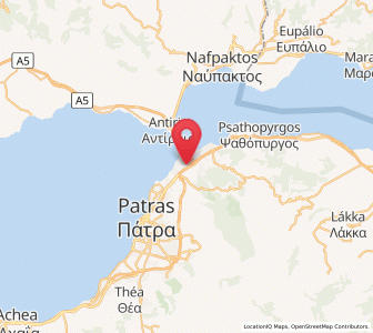 Map of Río, West Greece