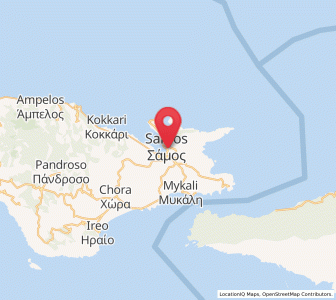 Map of Samos, North Aegean
