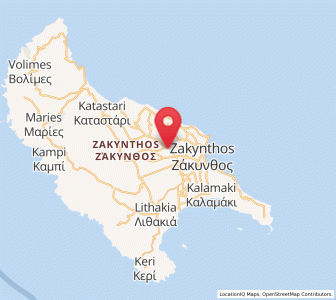 Map of Sarakinádhon, Ionian Islands