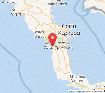 Map of Sinarádes, Ionian Islands