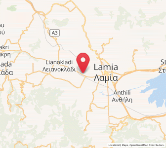 Map of Stavrós, Central Greece