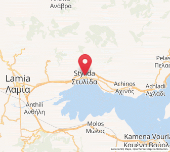 Map of Stylída, Central Greece