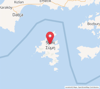 Map of Sými, South Aegean