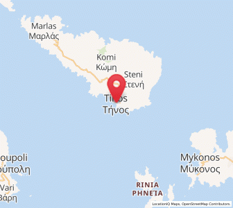 Map of Tínos, South Aegean
