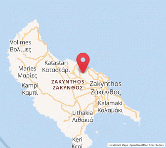Map of Tragákion, Ionian Islands