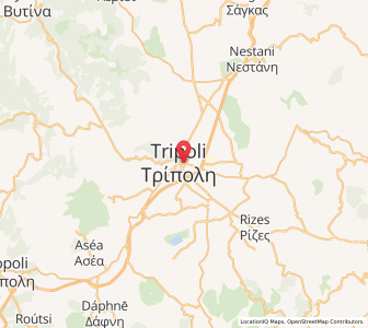 Map of Trípoli, Peloponnese