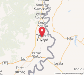 Map of Tycheró, East Macedonia and Thrace