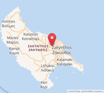 Map of Vanáton, Ionian Islands