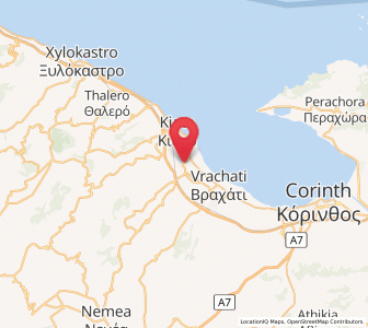 Map of Vélo, Peloponnese