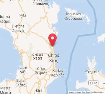 Map of Vrontádos, North Aegean